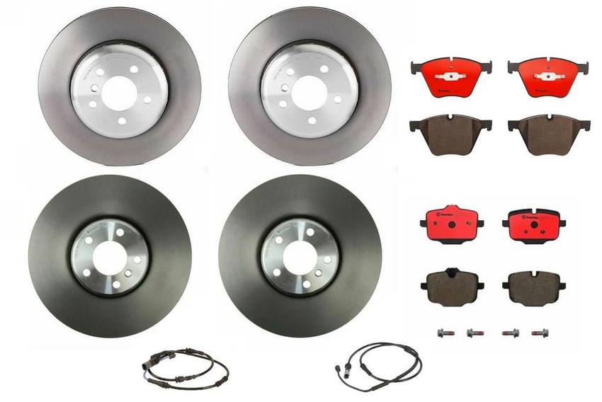 BMW Brembo Brake Kit - Pads &  Rotors Front and Rear (374mm/370mm) (Ceramic) 34356791962 - Brembo 1633448KIT